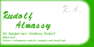 rudolf almassy business card